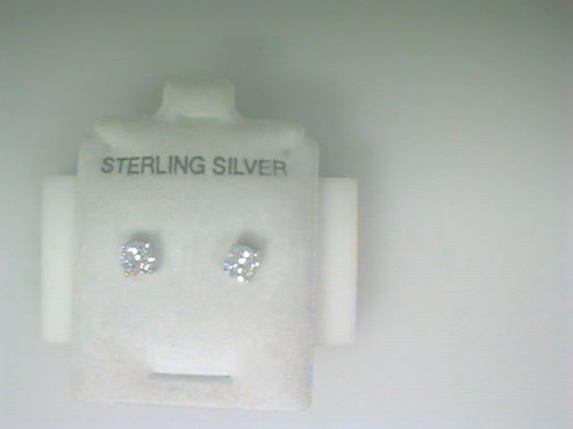 earring stud ss 4mm cz