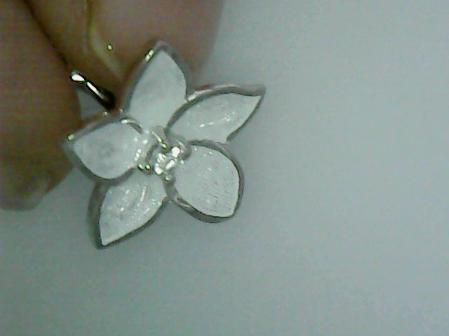 Nicole Barr Enamel flower earrings- sterling silver
