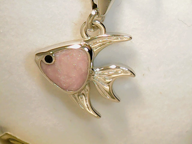 sterling silver enameled fish