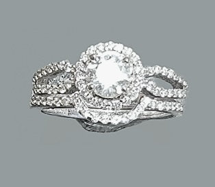 14kt white gold diamond engagement ring.  .33ct center diamond