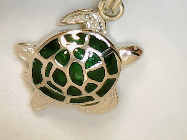 sterling silver turtle enamele