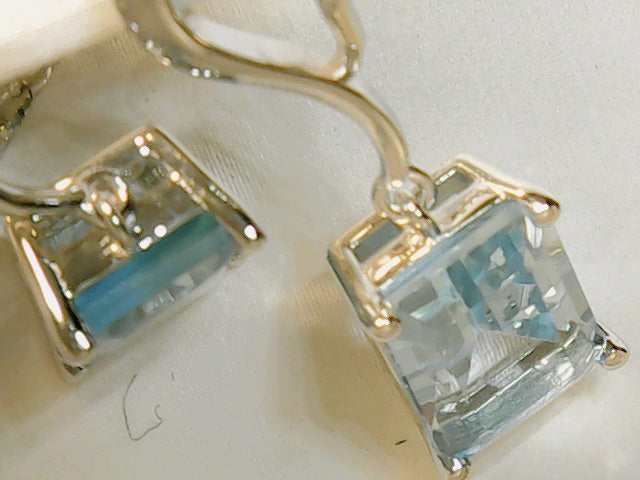 aurora rectangle earrings blue