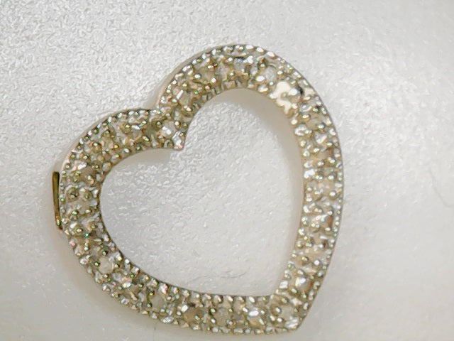 diamond accented heart pendant