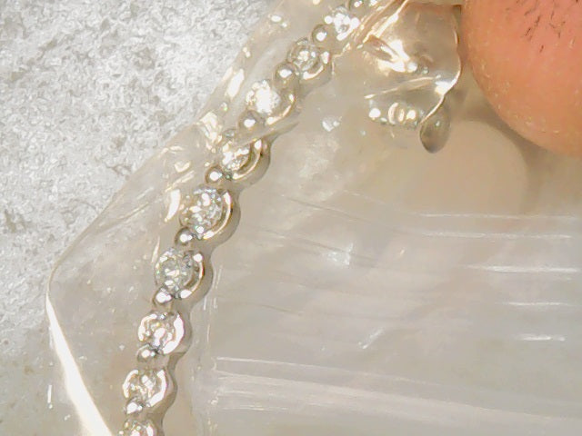 14ktwhite diamond cascade earr