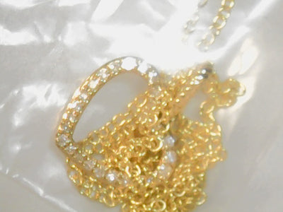 14ktyellow diamond heart penda