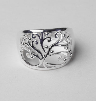SS oak top ring size 8