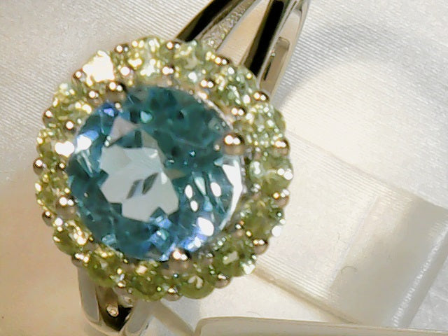 aurora blue topaz and peridot
