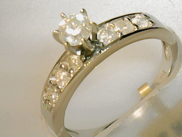 14ktwhite .75cttw 6 prong enga