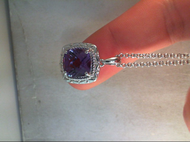 ss gen amethyst pendant with c