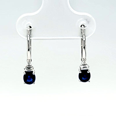 14kw sapphire and diamond earr