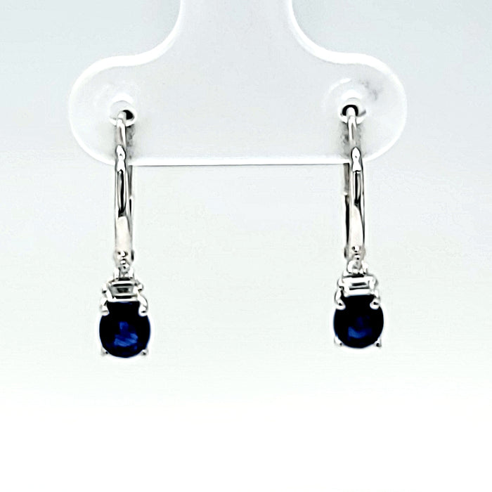 14kw sapphire and diamond earr