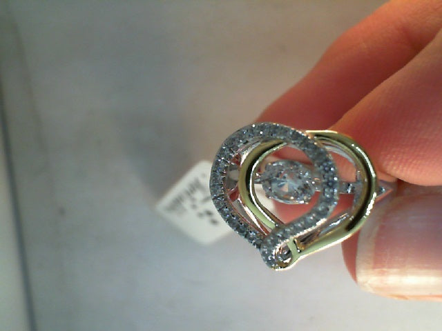 SS two tone heart non tarnish