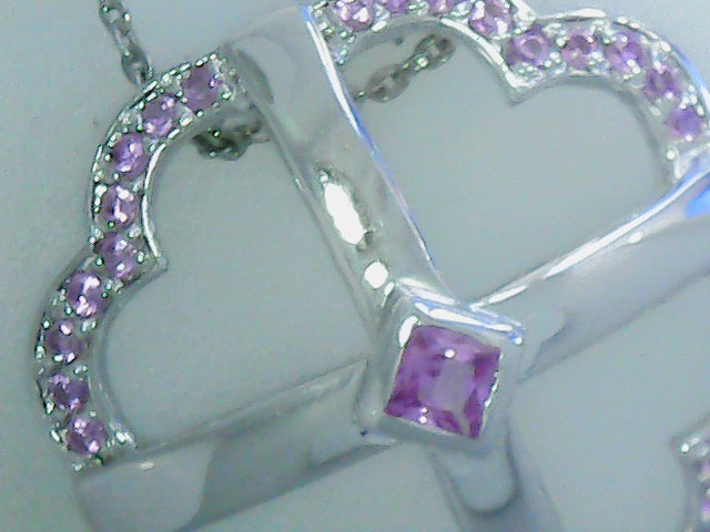 Sterling Pink sapphire 18 in n