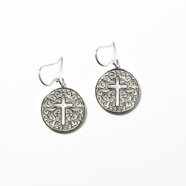 Inspiration filigree cross ear