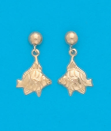allergy free hanging fish earr