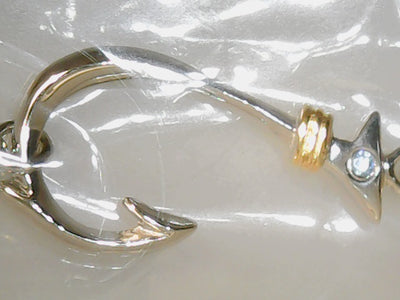 Sterling silver hook anklet