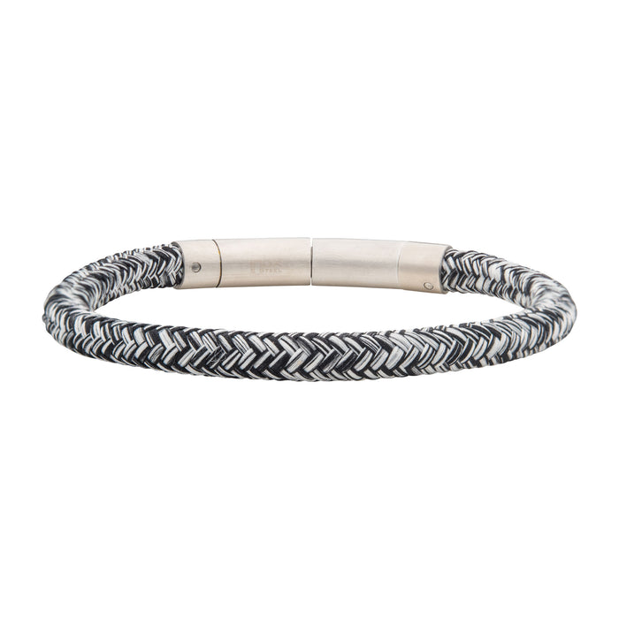 Black and white nylon bracelet