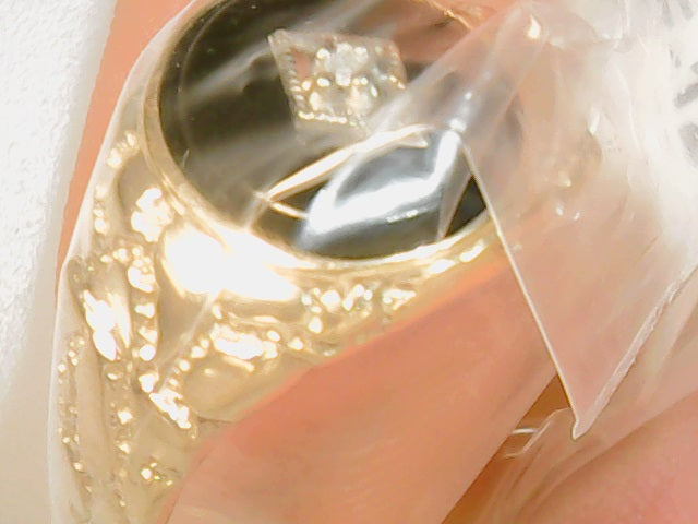 10ktyellow Mens nugget ring wi