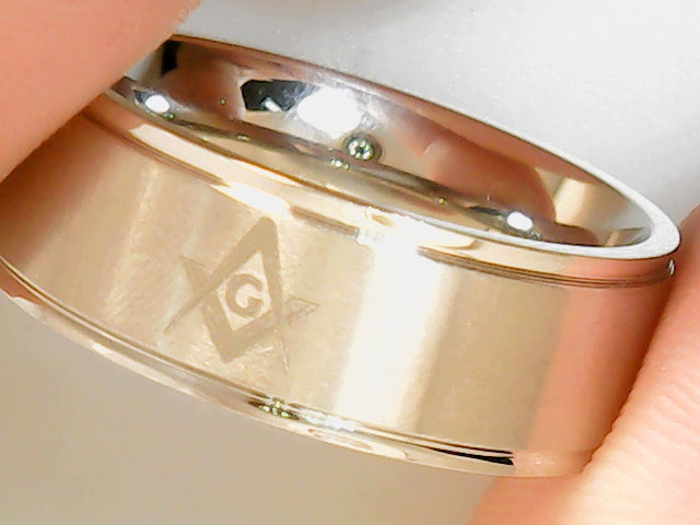 Stainless steel Masonic ring s