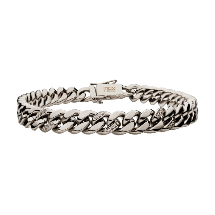 Stainless miami cuban link wit