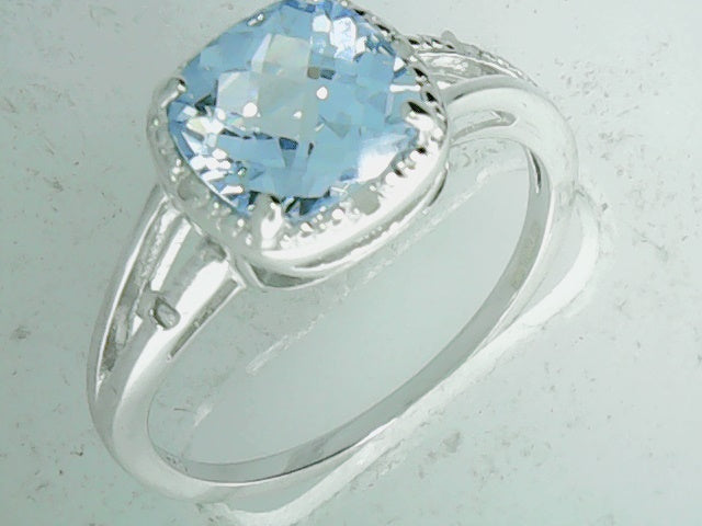march birthstone ring in sterl