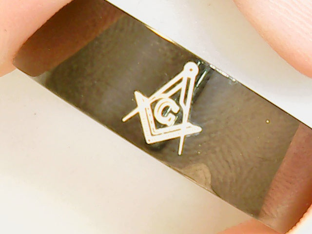 Stainless steel Masonic ring s