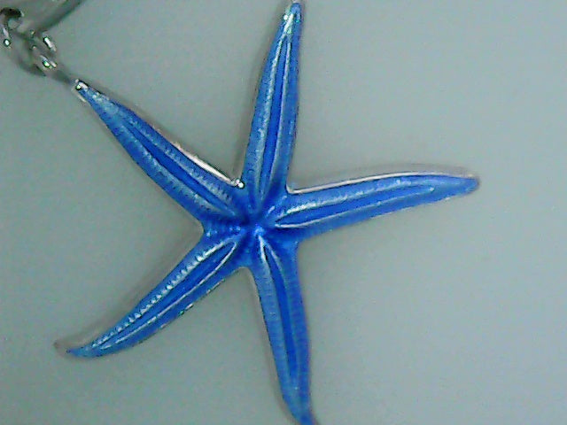 SS NB Blue starfish dangle ear