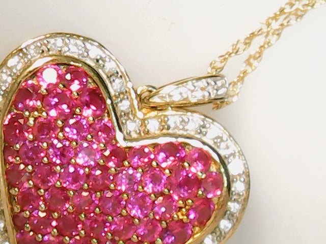14kt plated lab created ruby a
