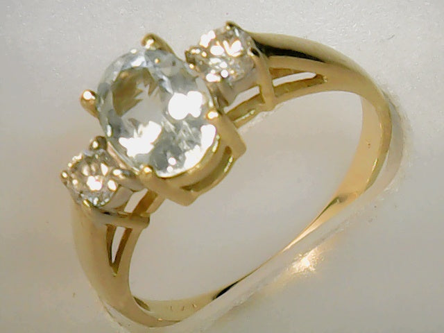 Ladies 14kty aquamarine ring w