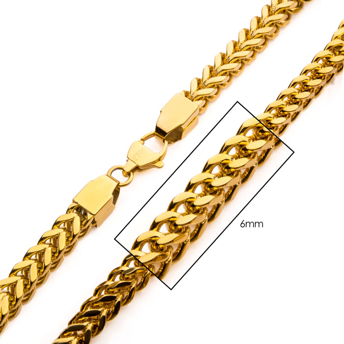 gold plated franco chain