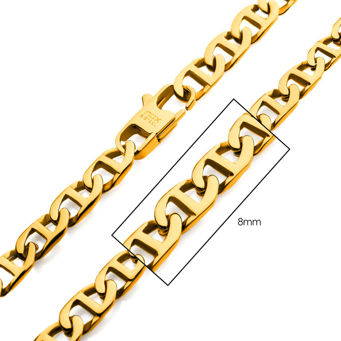 stainless gold plated mariner