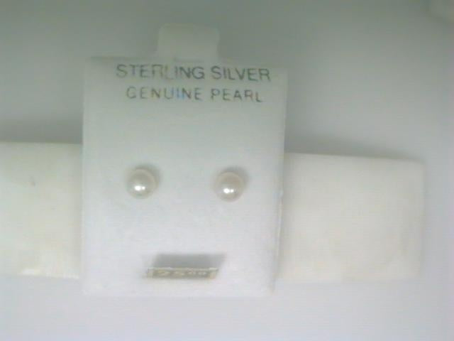earrings ss 5mm white pearl st