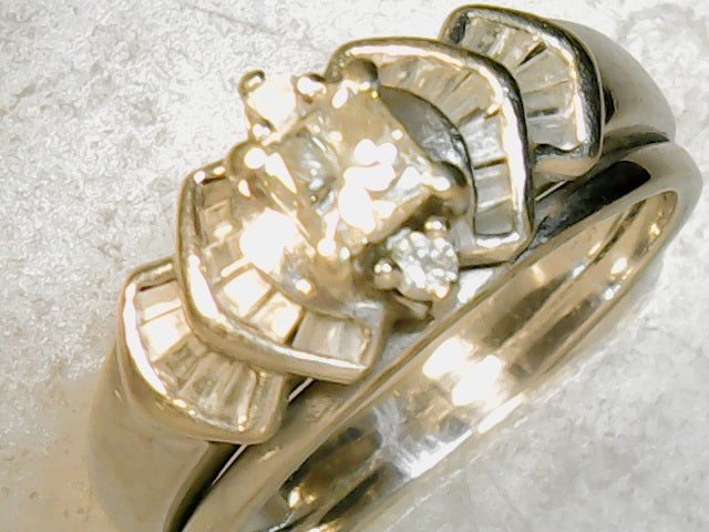 ladies 14ktwhite diamond princ