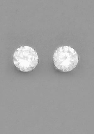 earring 7 white cz