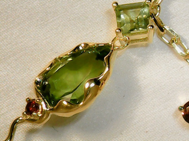 aurora peridot earrings