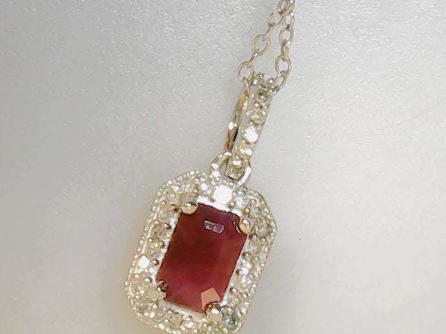 14ktwhite halo diamond ruby ne