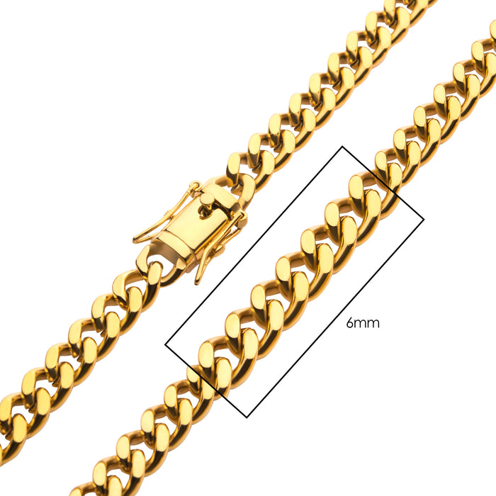 Stainless gold plated miami cu