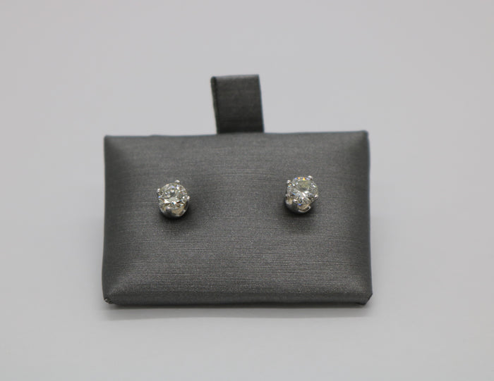 Diamond studs 14kt white gold .50cttw