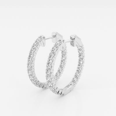 14 kt 2 cttw hoops