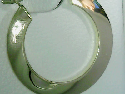 14kt polished flat hoop