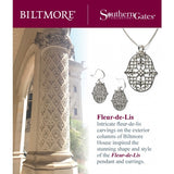 ss biltmore fleur de lis earri