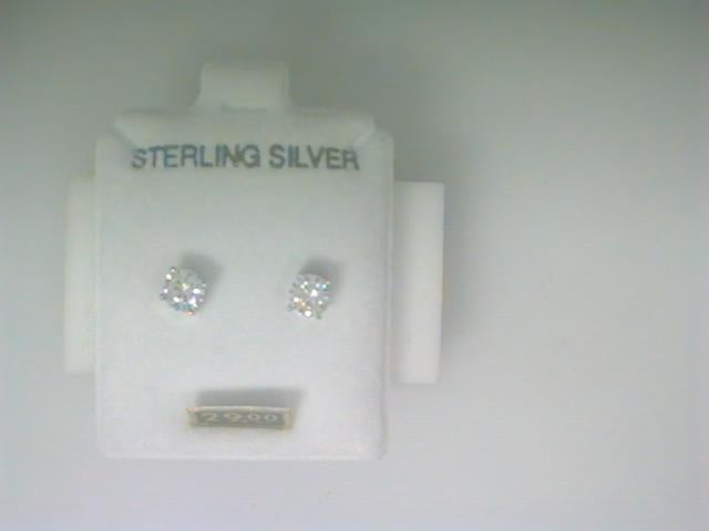 ss earring stud 5mm cz