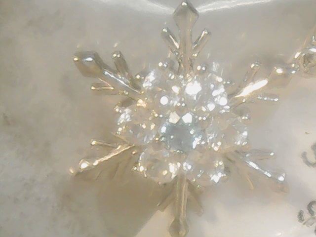 Sterling silver topaz snowflak