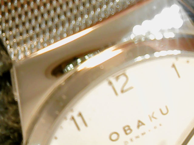 Ladies silver band watch