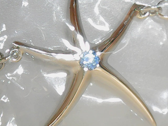 Sterling starfish anklet