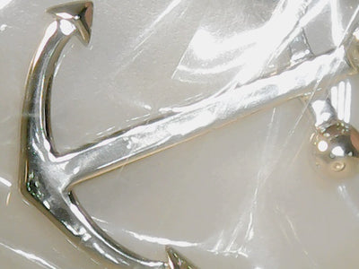 Sterling mens anchor pendant