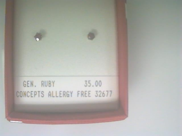 genuine 2mm ruby studs in aler