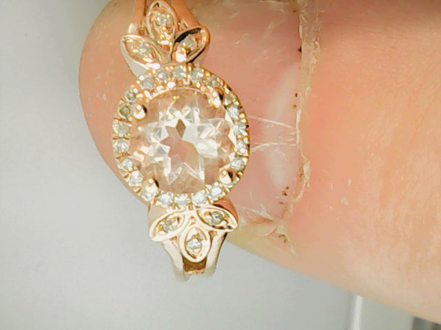 ladies 10ktrose morganite ring