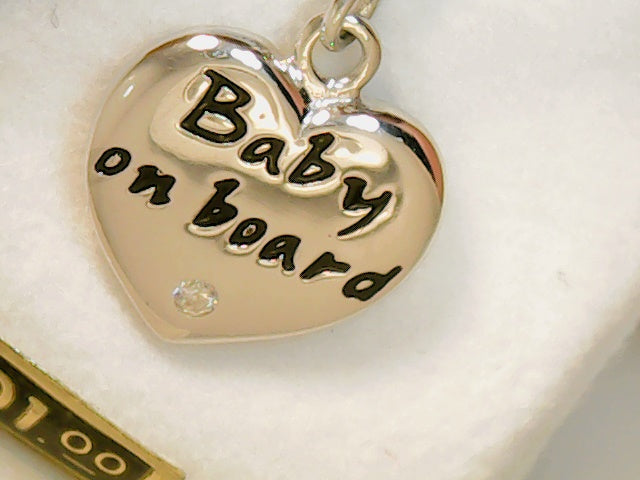 Sterling heart baby on board