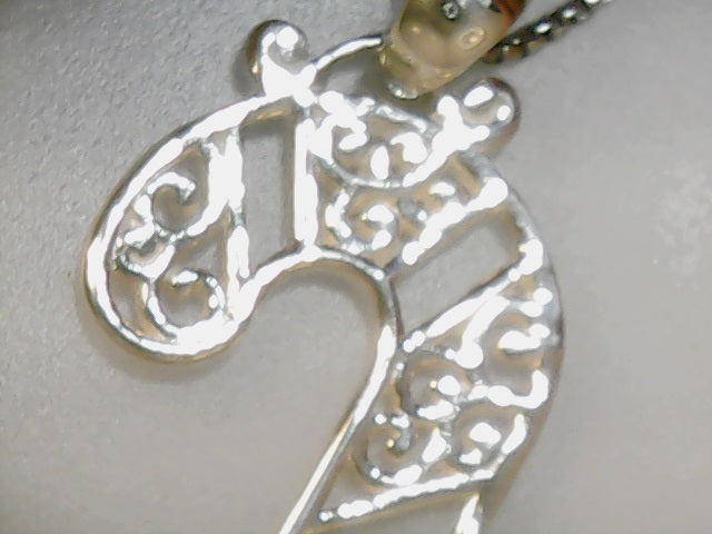 Sterling silver candy cane pen